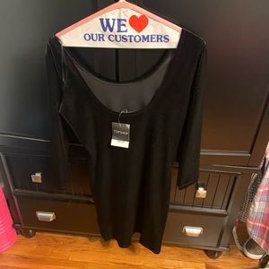 Velvet mini 3/4 sleeve dress